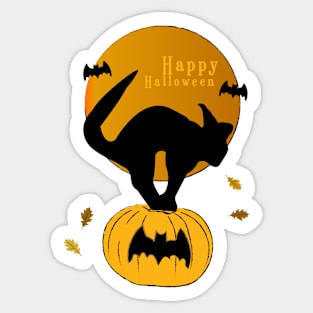 Black Cat and Halloween #3 Sticker